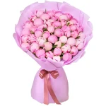 Букет из 45 нежно розовых пионов